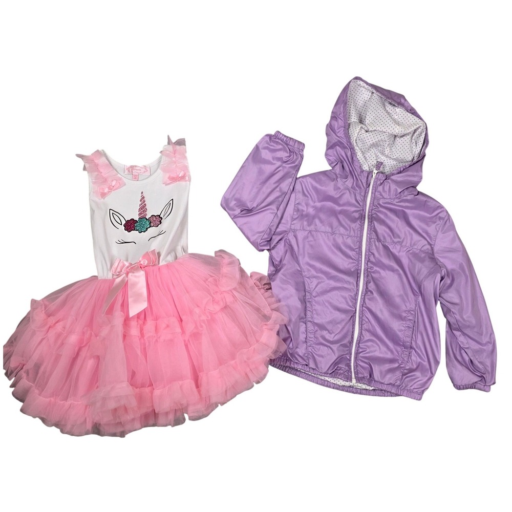 Girls Size 3-4 Clothing Lot Uniqlo Jacket Popatu‎ Tutu Dress READ Discription